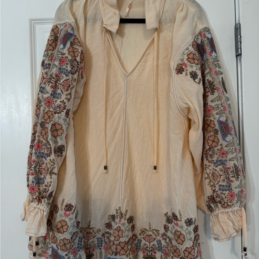 Free People Embroidered Boho Dress